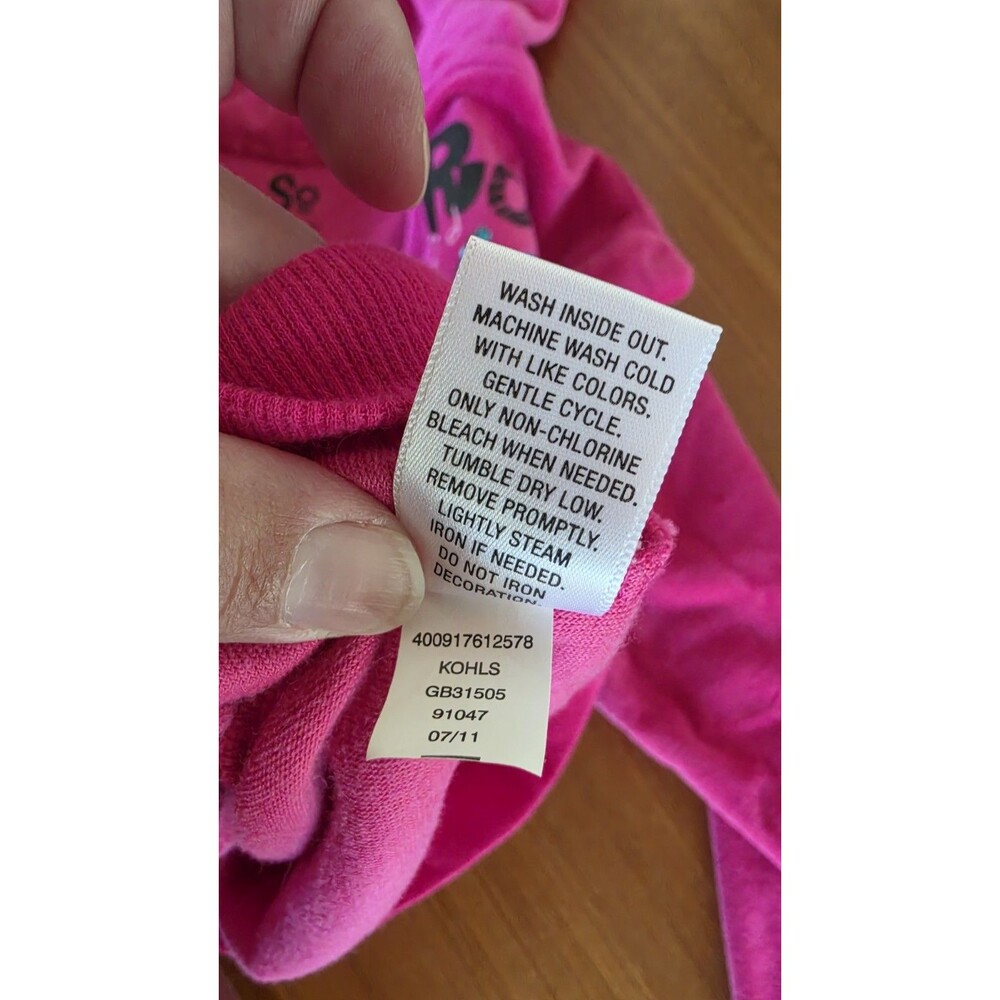 SO Girls Rock On! Pink hooded Jacket Size L (14) - Picture 12 of 12